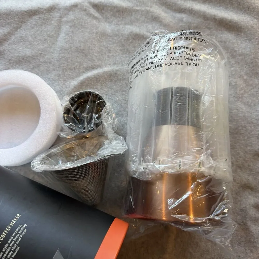 NEW Asobu Insulated Pour Over Coffee Maker Copper 32 oz Double-Wall Vacuum